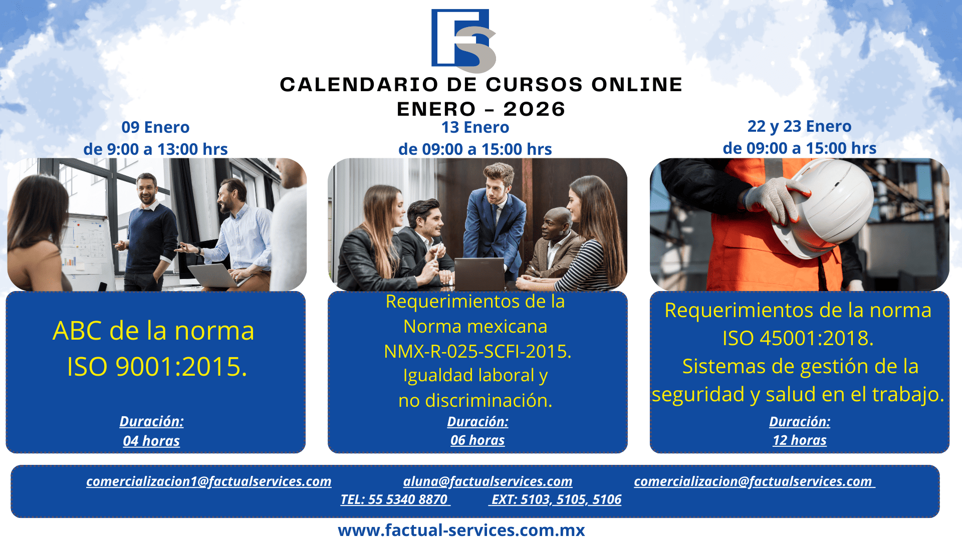 Calendario de Capacitación - Enero 2026